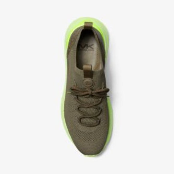 MICHAEL KORS Dax Knit Slip-On Trainer Stretch  44S3DAFP2D Olive NWT main image 4